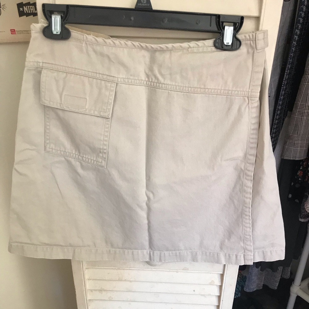 Khaki mini skirt